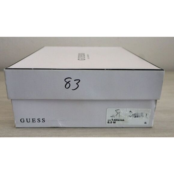 GUESS Women's Sz 8.5M Black Patent Leather Tarena Strappy Sandals - Picture 8 of 8